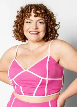 Kortni Jeane Ribbed Azalea Pink | Lined Up Top RibbedAzaleaPink Sale