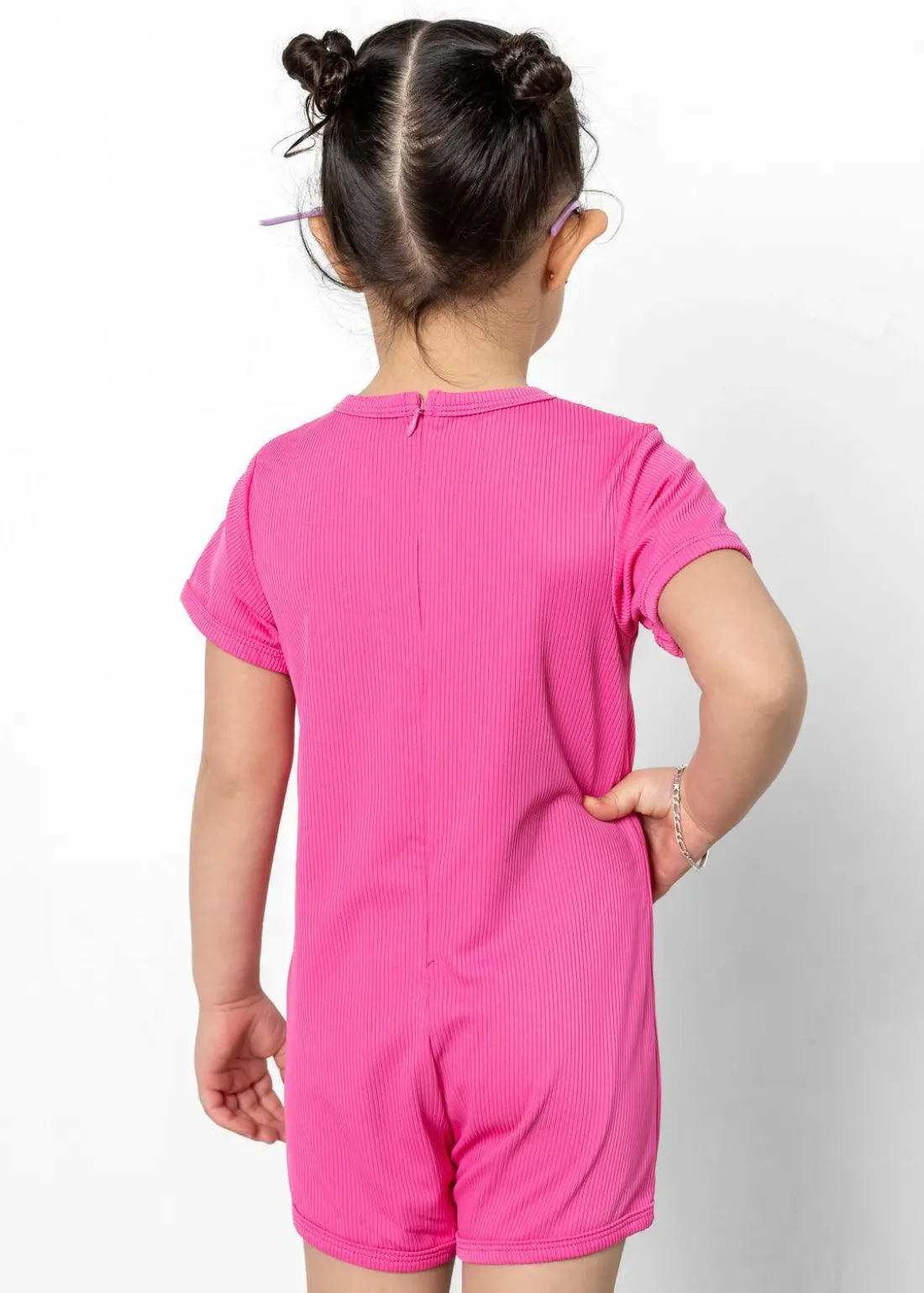 Kortni Jeane Ribbed Azalea Pink | Mini Shorties Rashguard (Unisex) RibbedAzaleaPink Sale