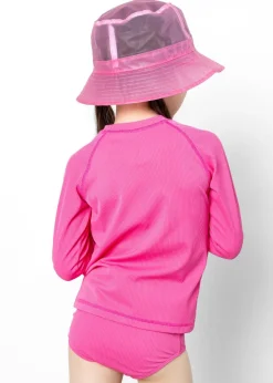 Kortni Jeane Ribbed Azalea Pink | Mini Rashguard Top (Unisex) RibbedAzaleaPink Online