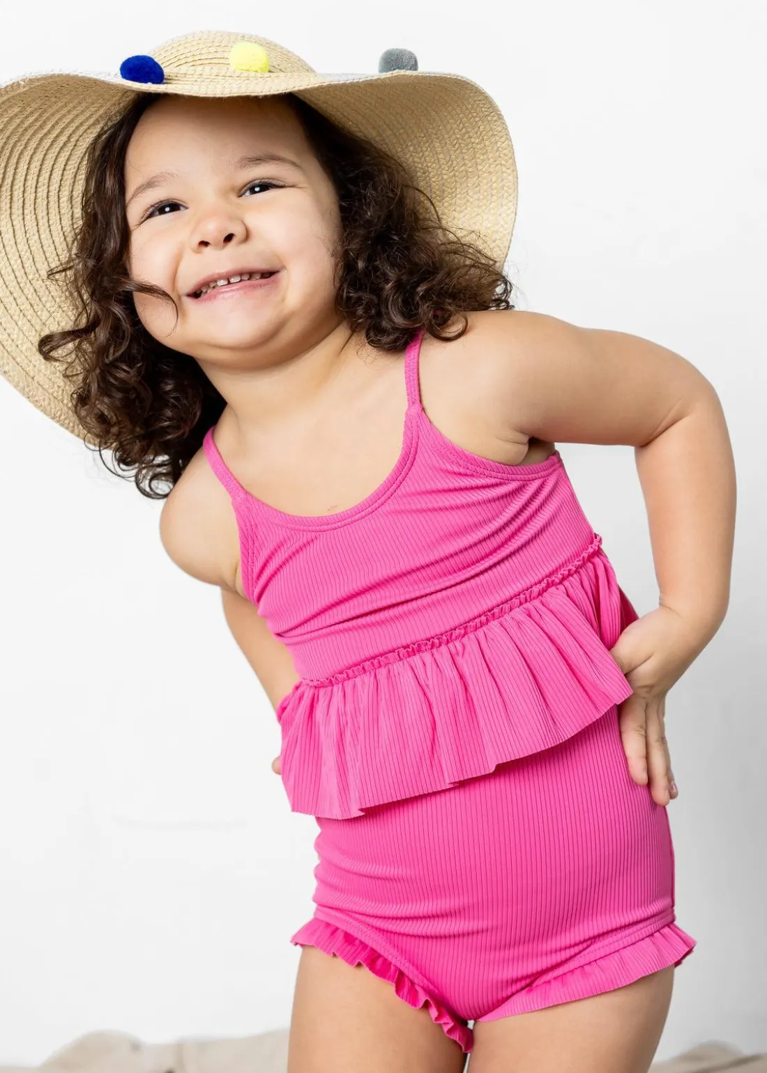 Kortni Jeane Ribbed Azalea Pink | Mini All Ruffled Up Bottoms RibbedAzaleaPink Best