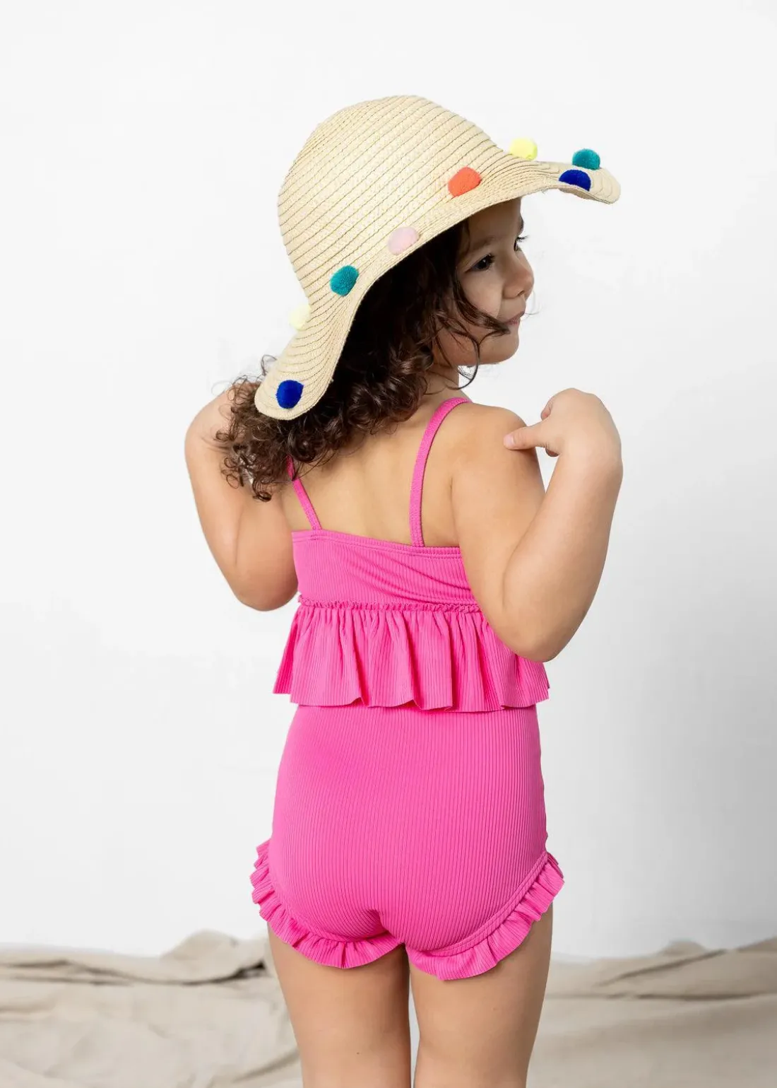 Kortni Jeane Ribbed Azalea Pink | Mini All Ruffled Up Bottoms RibbedAzaleaPink Best