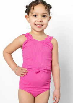 Kortni Jeane Ribbed Azalea Pink | Mini Bow Bottoms RibbedAzaleaPink Discount