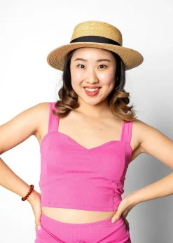 Kortni Jeane Ribbed Azalea Pink | Original Latter-Back Top RibbedAzaleaPink Clearance