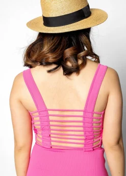 Kortni Jeane Ribbed Azalea Pink | Original Latter-Back Top RibbedAzaleaPink Clearance