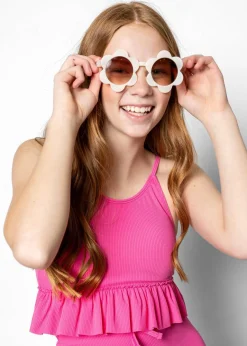 Kortni Jeane Ribbed Azalea Pink | Youth Peplum Top RibbedAzaleaPink Best