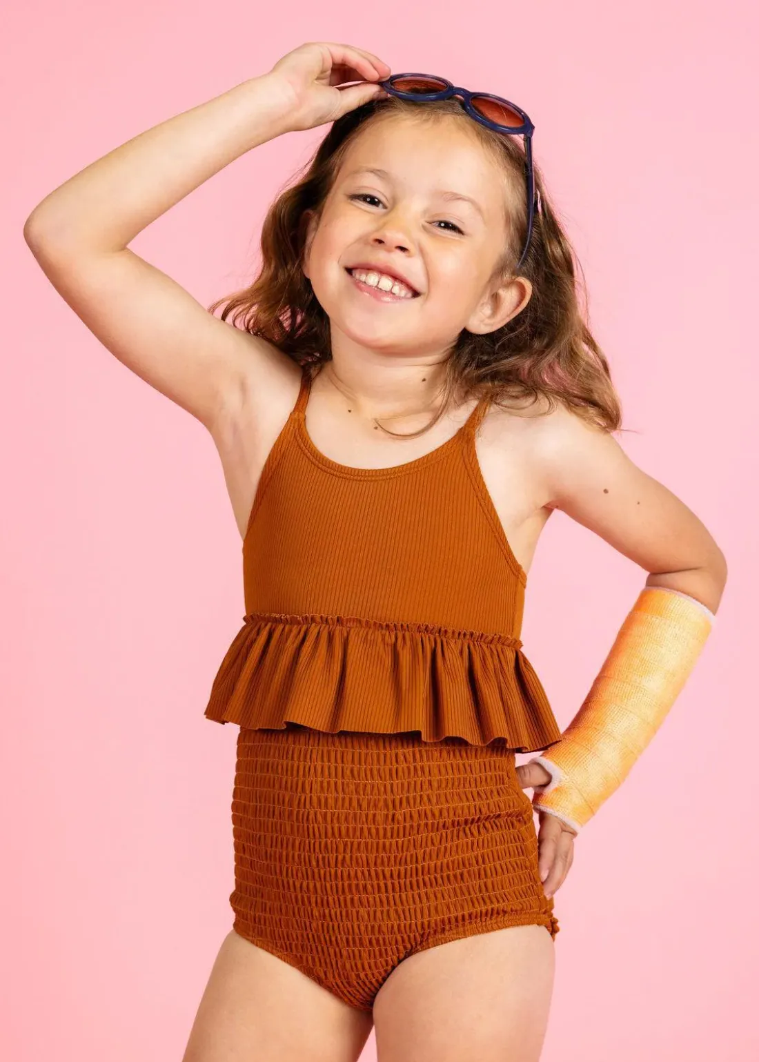 Kortni Jeane Ribbed Caramel | Mini Smocked Bottoms RibbedCaramel Clearance