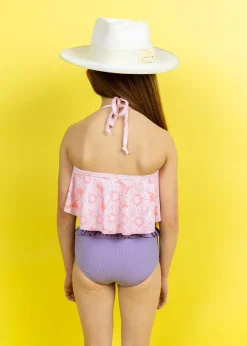 Kortni Jeane Ribbed Dusty Purple | Mini Mid-Ruffle Bottoms RibbedDustyPurple Discount