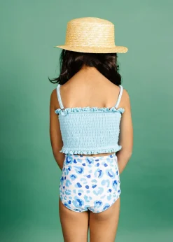 Kortni Jeane Ribbed Fresh Blue | Mini Bandeau Top RibbedFreshBlue Discount