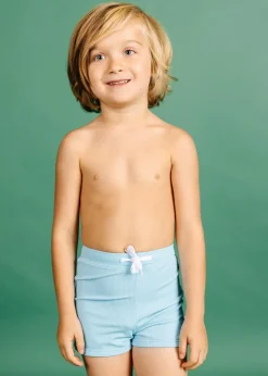 Kortni Jeane Ribbed Fresh Blue | Mini Euro Shorts RibbedFreshBlue Clearance