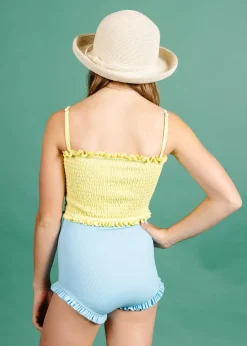 Kortni Jeane Ribbed Fresh Blue | Youth All Ruffled Up Bottoms RibbedFreshBlue Fashion