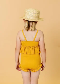 Kortni Jeane Ribbed Golden | Mini All Ruffled Up Bottoms RibbedGolden Best