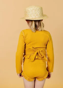 Kortni Jeane Ribbed Golden | Mini All Ruffled Up Bottoms RibbedGolden Best