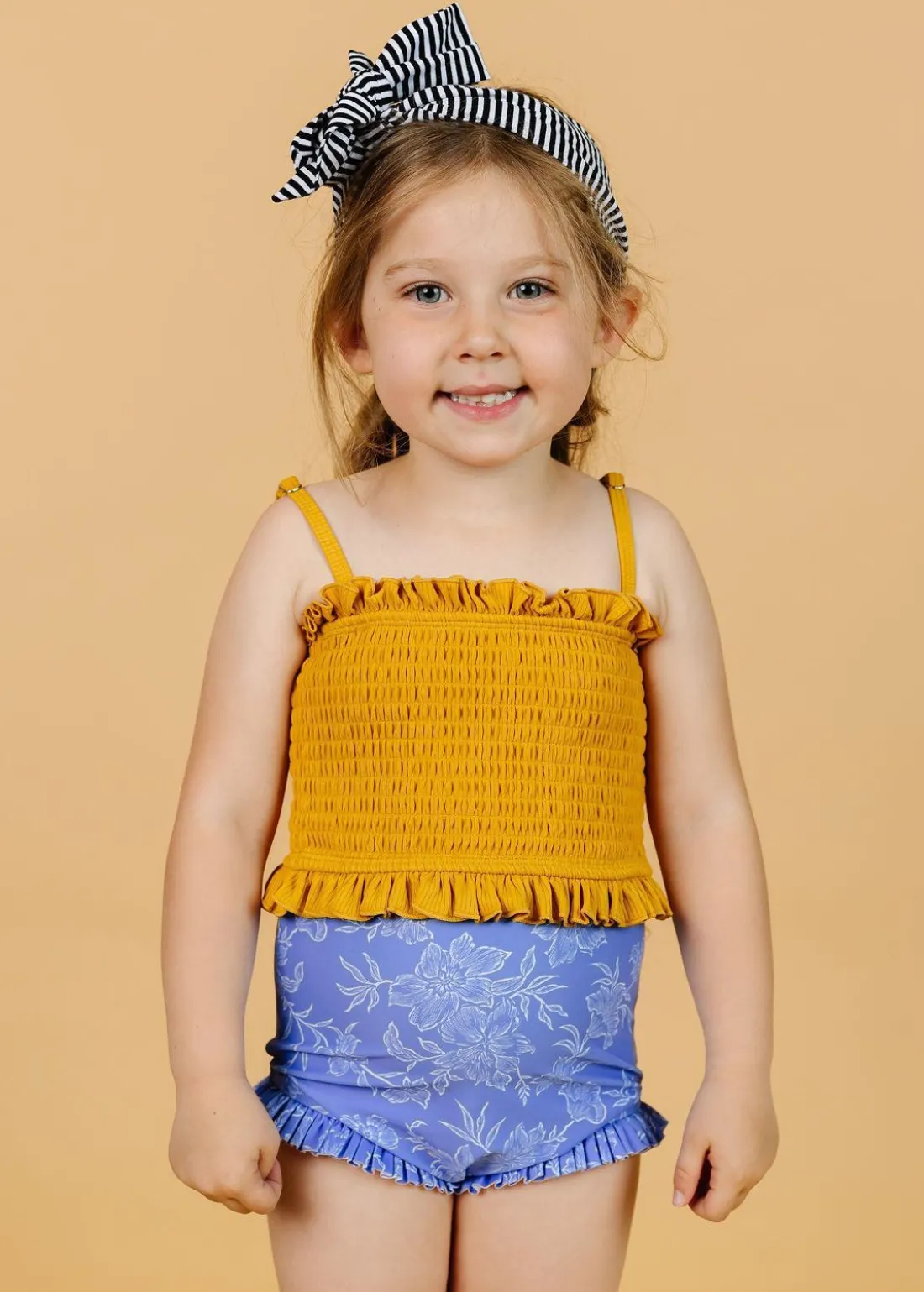 Kortni Jeane Ribbed Golden | Mini Bandeau Top RibbedGolden Hot