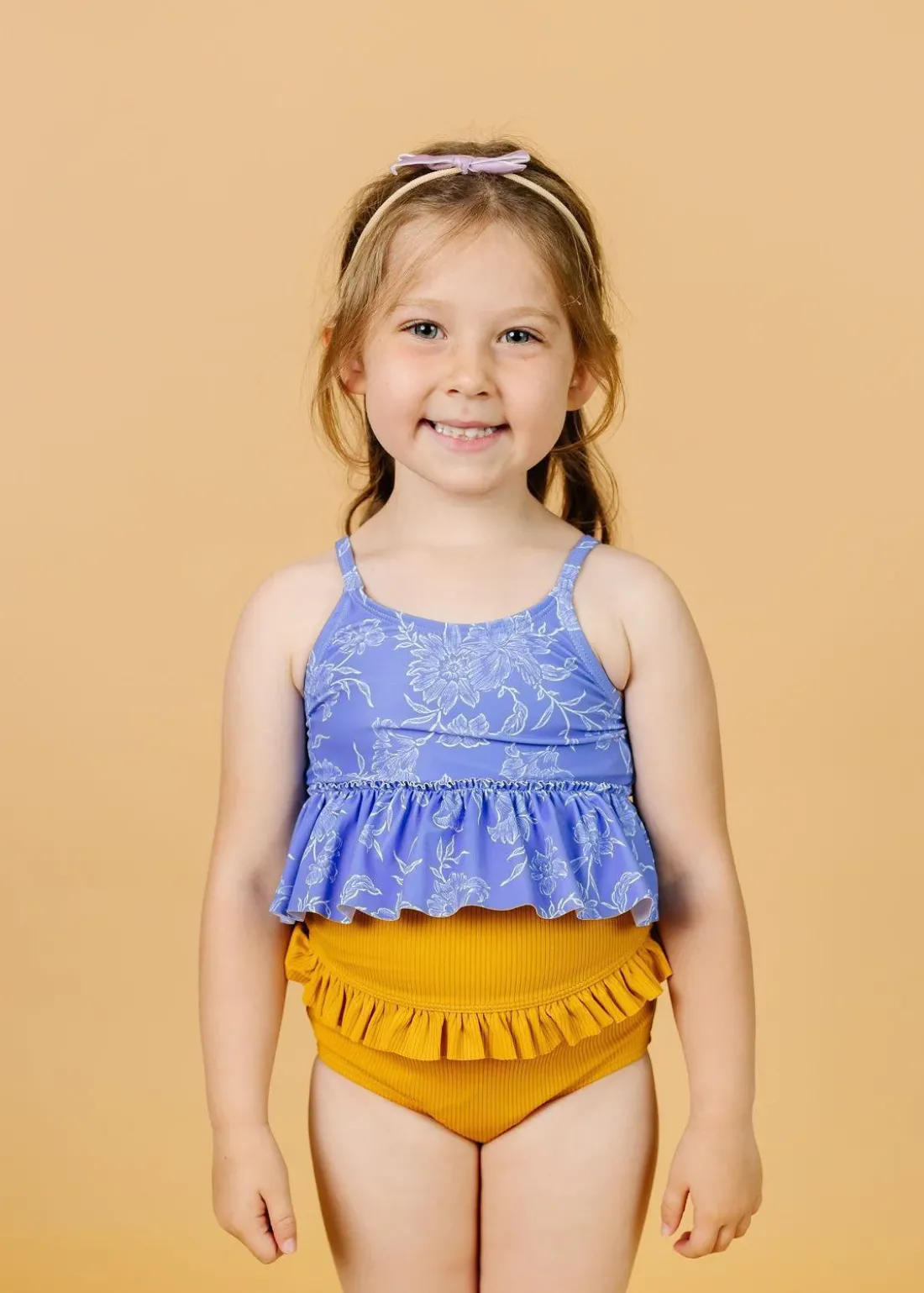 Kortni Jeane Ribbed Golden | Mini Mid-Ruffle Bottoms RibbedGolden Clearance