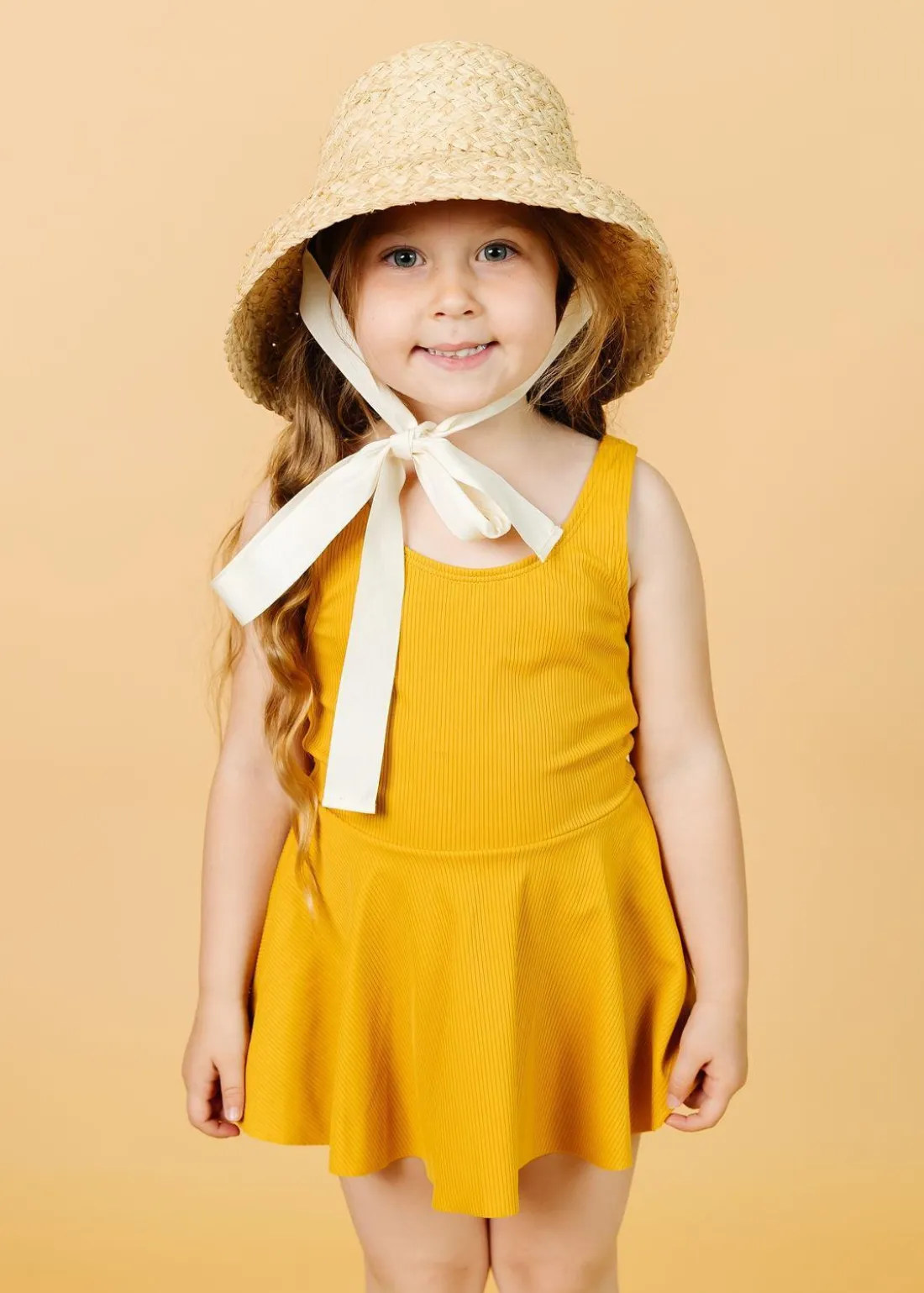 Kortni Jeane Ribbed Golden | Mini Skirted One-Piece RibbedGolden Online