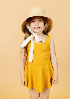 Kortni Jeane Ribbed Golden | Mini Skirted One-Piece RibbedGolden Online