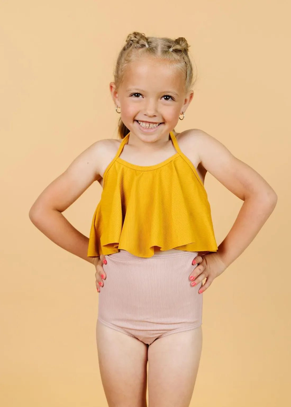 Kortni Jeane Ribbed Golden | Mini Swing Top RibbedGolden Hot