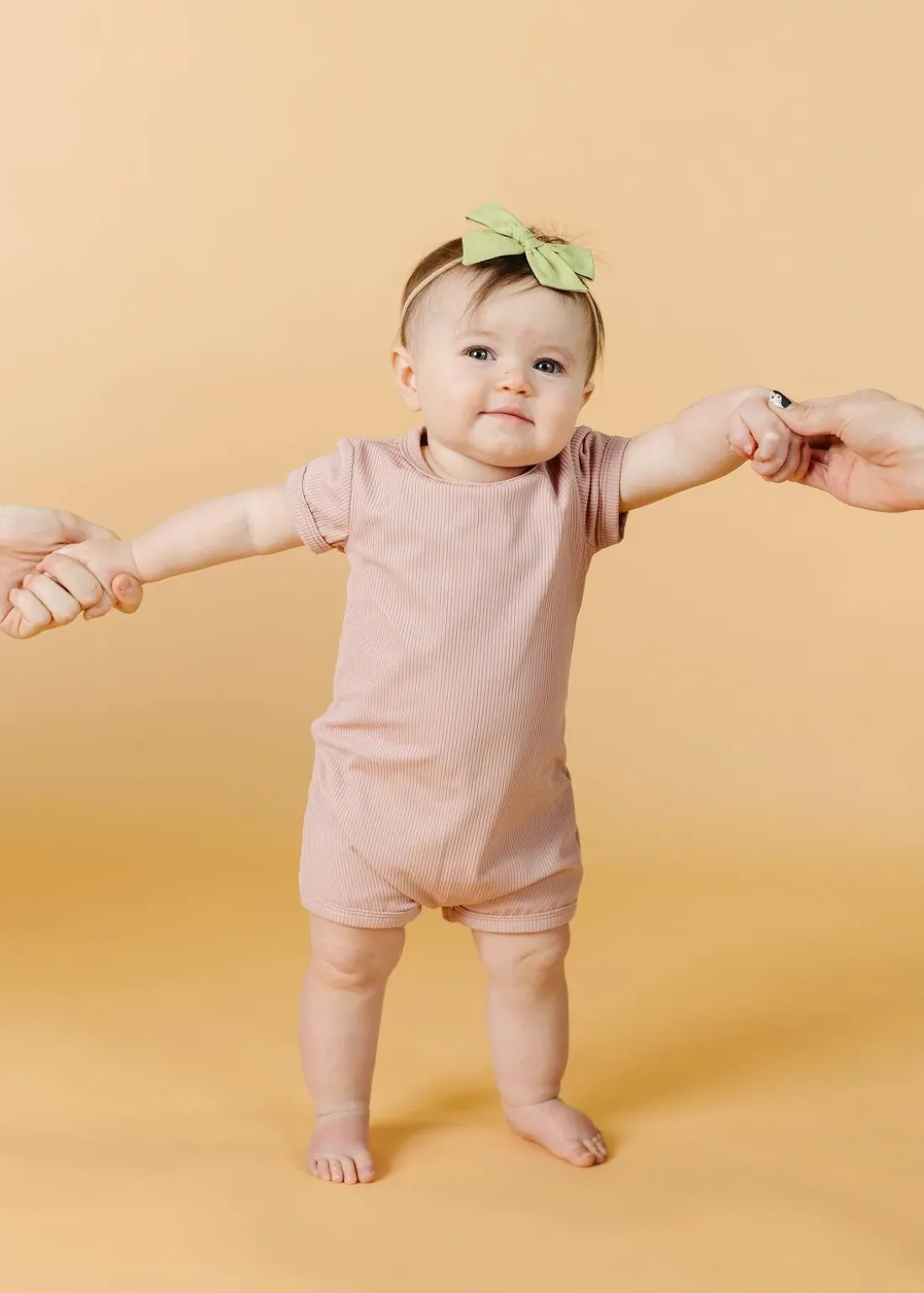 Kortni Jeane Ribbed Light Mauve | Baby Shorties Rashguard (Unisex) RibbedLightMauve Clearance
