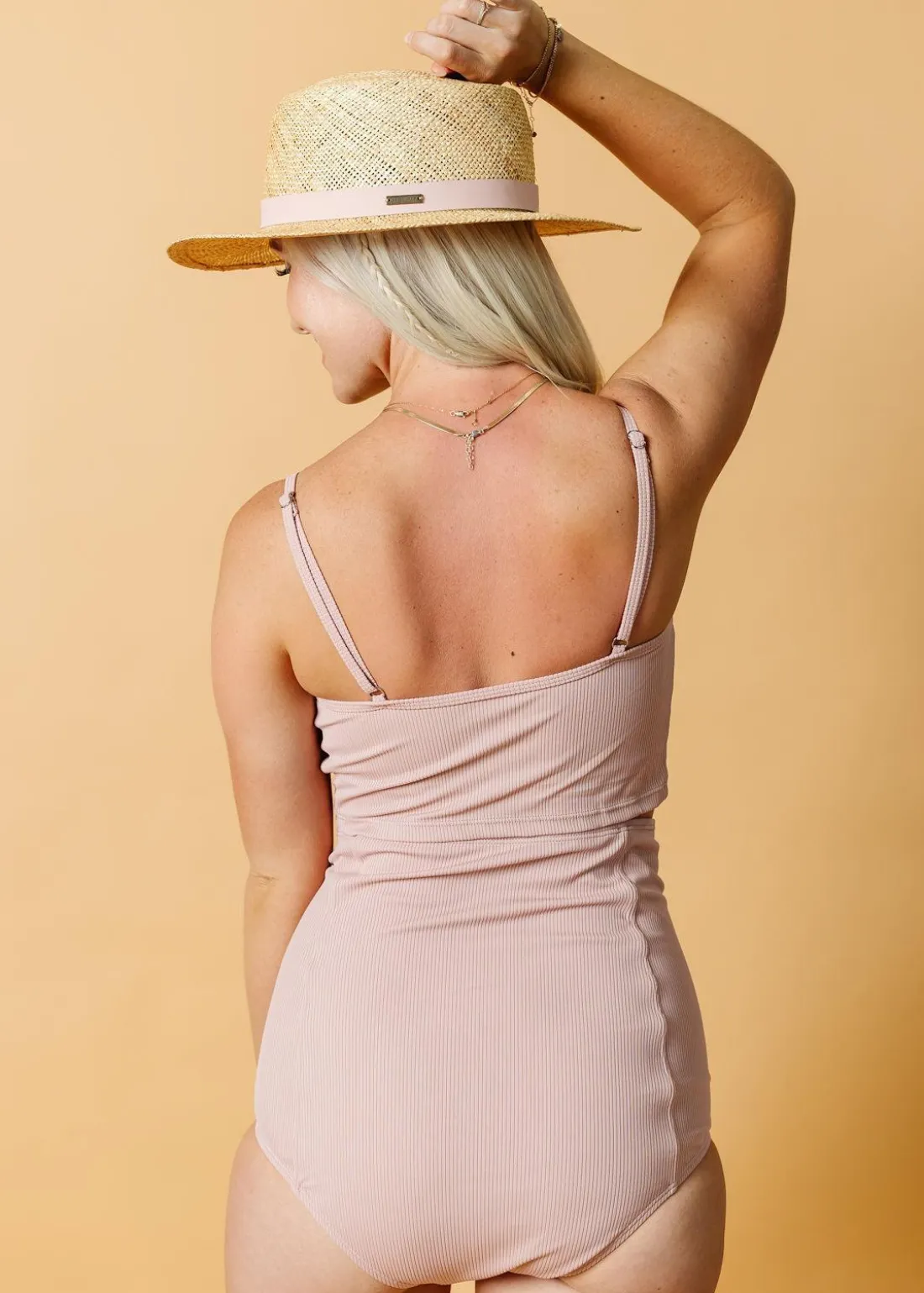 Kortni Jeane Ribbed Light Mauve | Extended High-Waisted Bottoms RibbedLightMauve Clearance