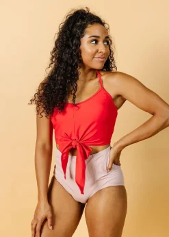 Kortni Jeane Ribbed Light Mauve | High-Waisted Bottoms RibbedLightMauve Discount