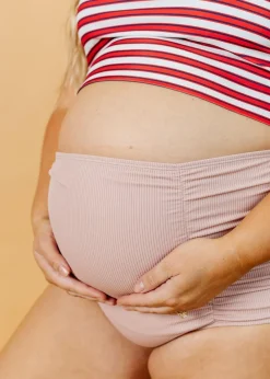 Kortni Jeane Ribbed Light Mauve | Maternity Bottoms RibbedLightMauve Online
