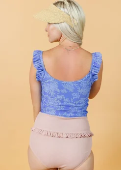 Kortni Jeane Ribbed Light Mauve | Mid-Ruffle Bottoms RibbedLightMauve Hot