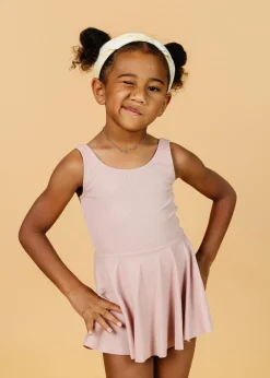 Kortni Jeane Ribbed Light Mauve | Mini Skirted One-Piece RibbedLightMauve Discount