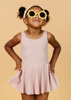 Kortni Jeane Ribbed Light Mauve | Mini Skirted One-Piece RibbedLightMauve Discount