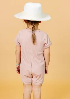 Kortni Jeane Ribbed Light Mauve | Mini Shorties Rashguard (Unisex) RibbedLightMauve Fashion