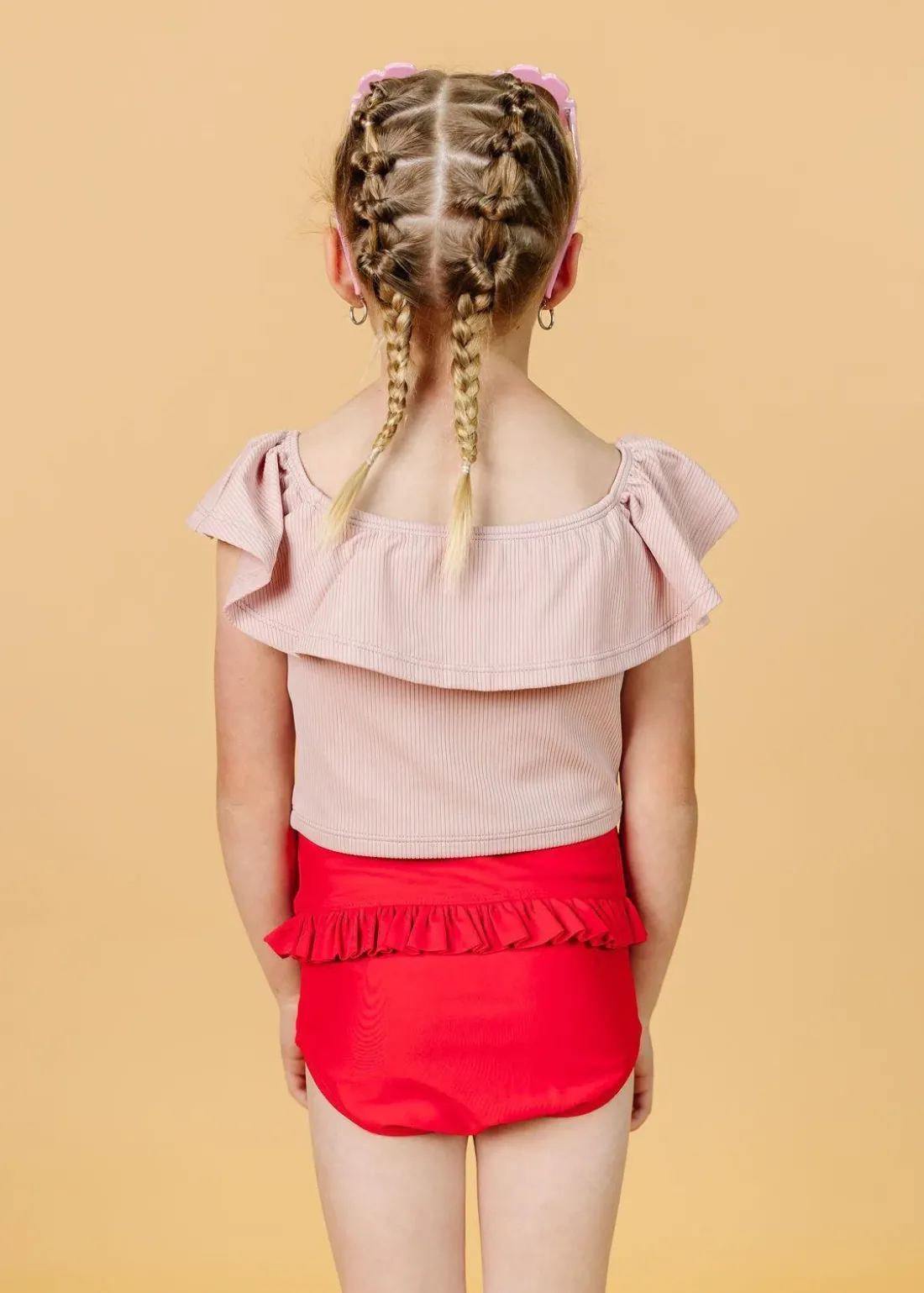 Kortni Jeane Ribbed Light Mauve | Mini Ruffled Around Top RibbedLightMauve Sale