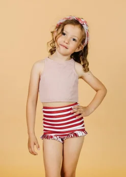 Kortni Jeane Ribbed Light Mauve | Mini Racer Back Top RibbedLightMauve Clearance