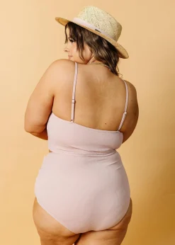 Kortni Jeane Ribbed Light Mauve | Tie-Up-Front Bottoms RibbedLightMauve Hot