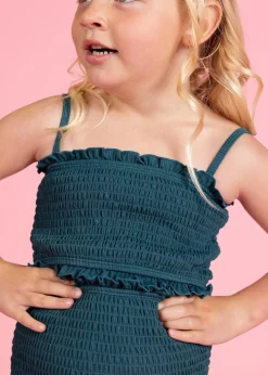 Kortni Jeane Ribbed Midnight Teal | Mini Bandeau Top RibbedMidnightTeal Discount