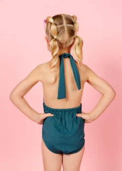 Kortni Jeane Ribbed Midnight Teal | Mini Romper One-Piece RibbedMidnightTeal Outlet