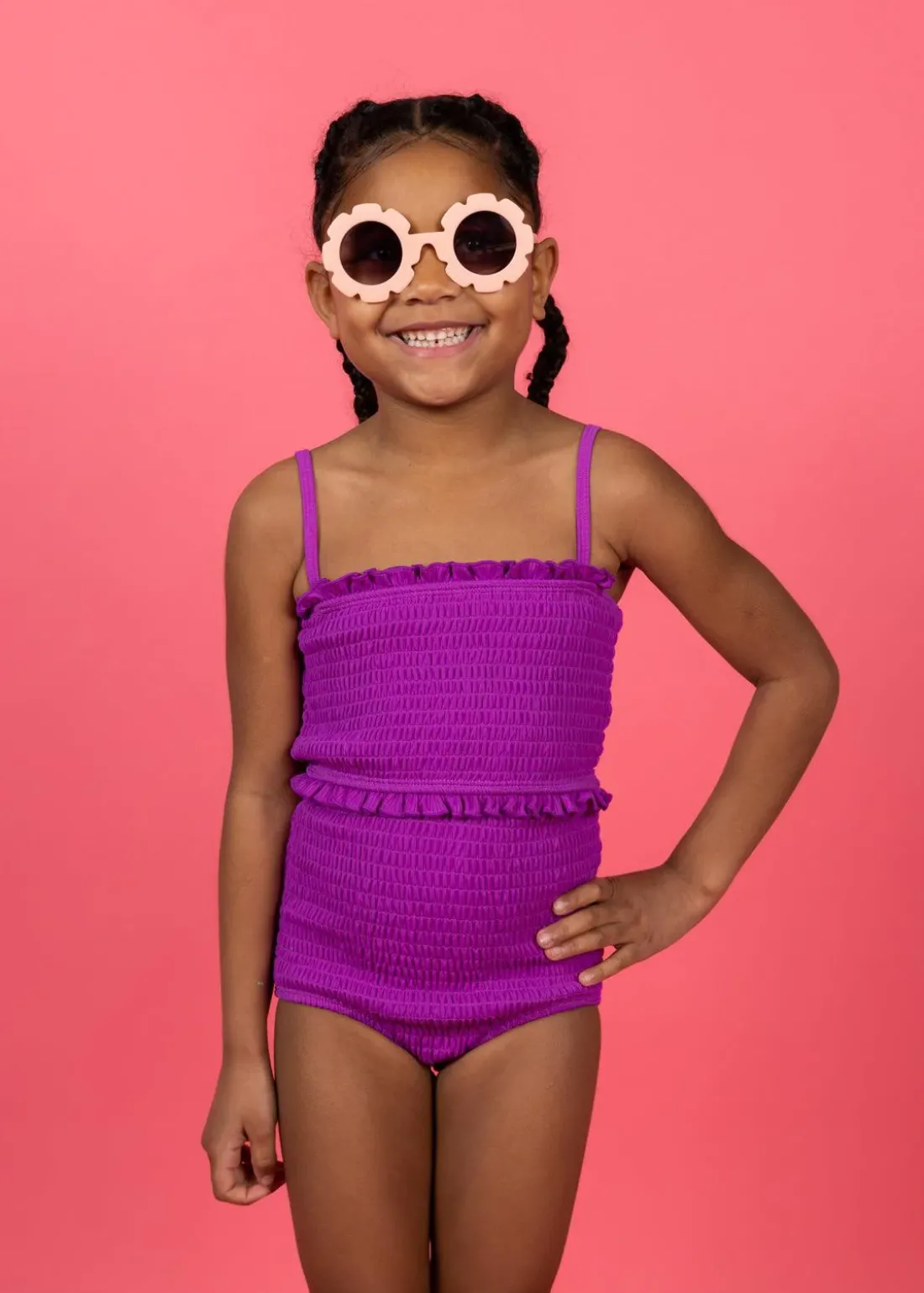 Kortni Jeane Ribbed Purple | Mini Bandeau Top RibbedPurple Hot