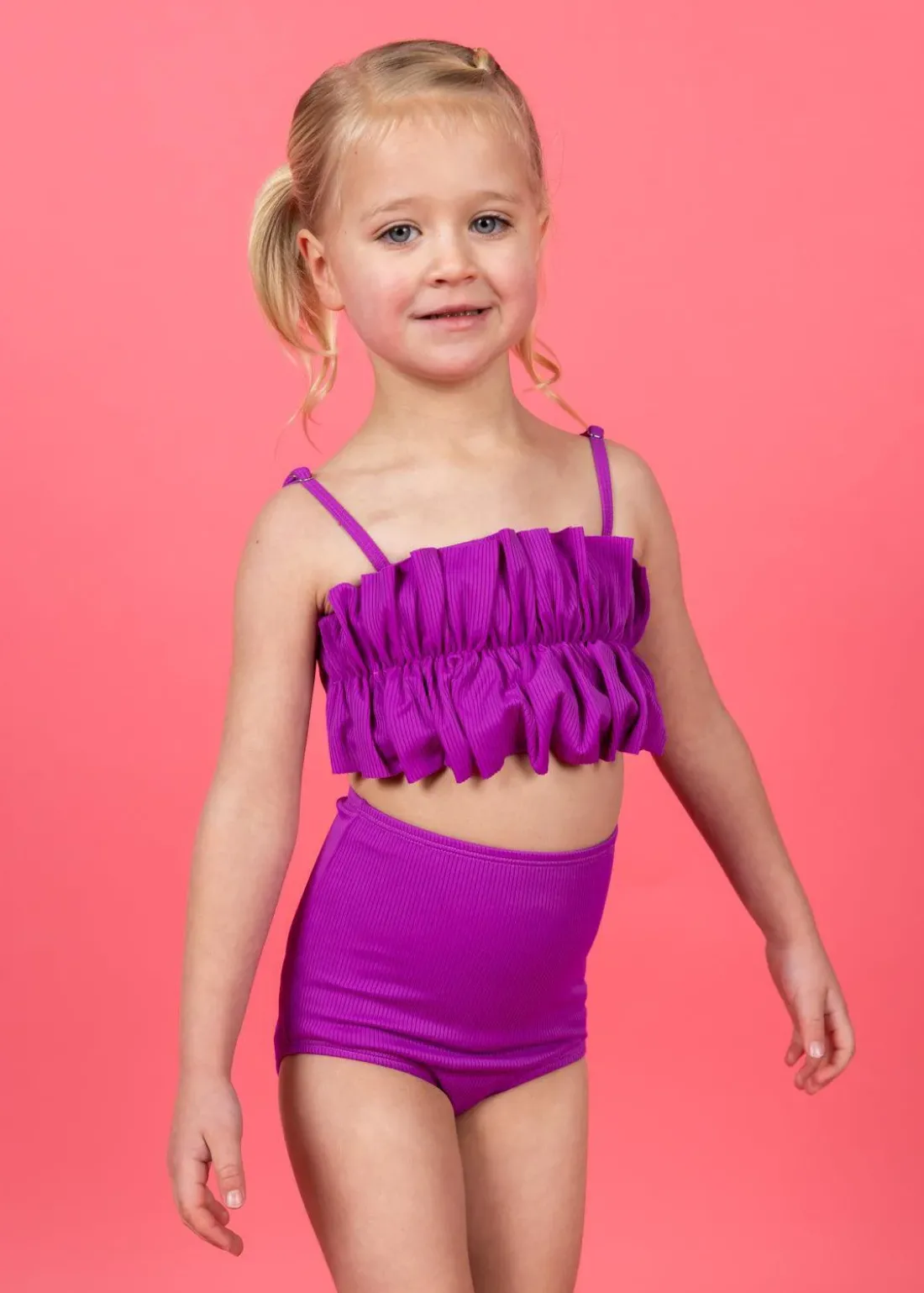 Kortni Jeane Ribbed Purple | Mini High-Waisted Bottoms RibbedPurple Discount
