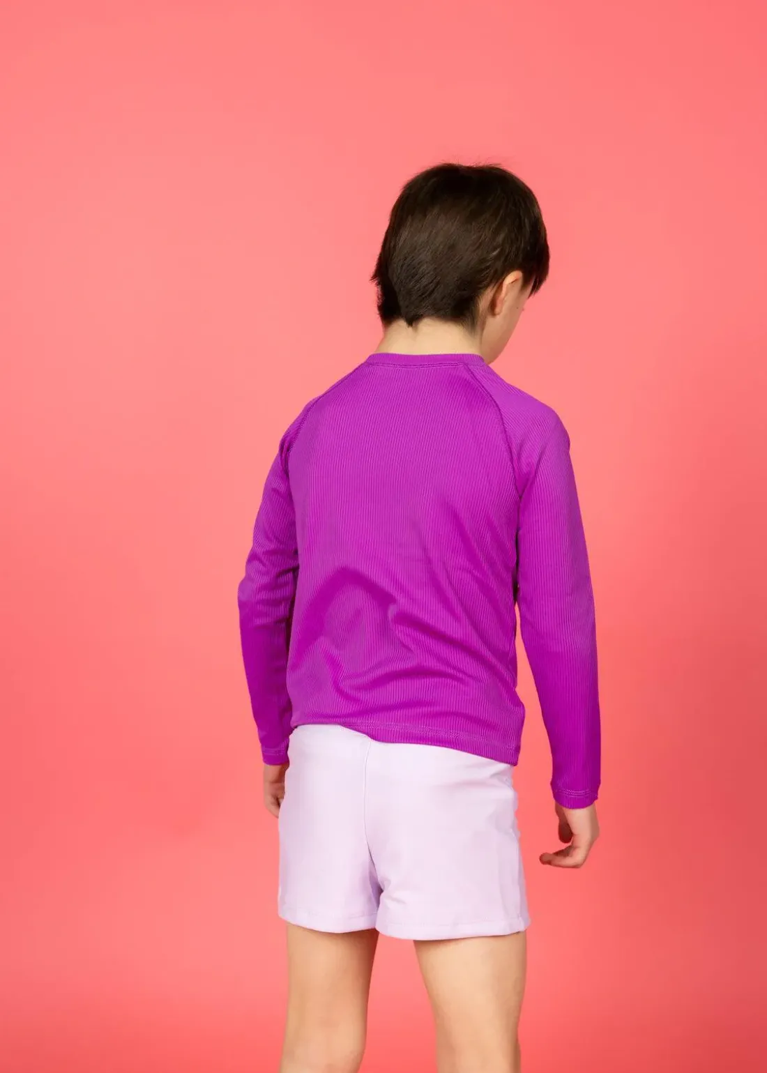 Kortni Jeane Ribbed Purple | Mini Rashguard Top (Unisex) RibbedPurple Fashion