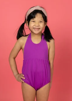 Kortni Jeane Ribbed Purple | Mini Romper One-Piece RibbedPurple Hot