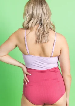 Kortni Jeane Ribbed Roseate | Extended High-Waisted Bottoms RibbedRoseate Fashion