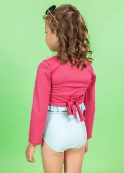 Kortni Jeane Ribbed Roseate | Mini Wrap Top Rashguard RibbedRoseate Fashion