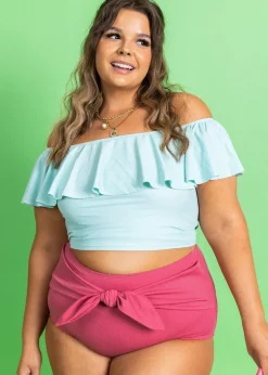 Kortni Jeane Ribbed Roseate | Tie-Up-Front Bottoms RibbedRoseate Discount