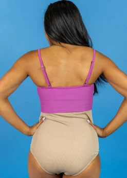 Kortni Jeane Ribbed Sand Brown | Extended High-Waisted Bottoms RibbedSandBrown Hot
