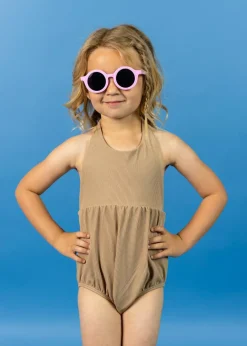 Kortni Jeane Ribbed Sand Brown | Mini Romper One-Piece RibbedSandBrown New