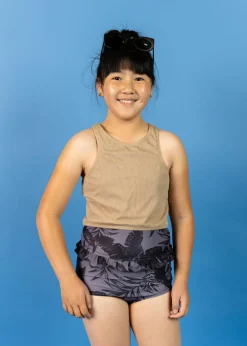 Kortni Jeane Ribbed Sand Brown | Youth Racer Back Top RibbedSandBrown Fashion
