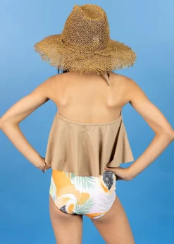 Kortni Jeane Ribbed Sand Brown | Youth Swing Top RibbedSandBrown Sale