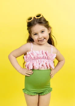 Kortni Jeane Ribbed Spring Green | Mini All Ruffled Up Bottoms RibbedSpringGreen New