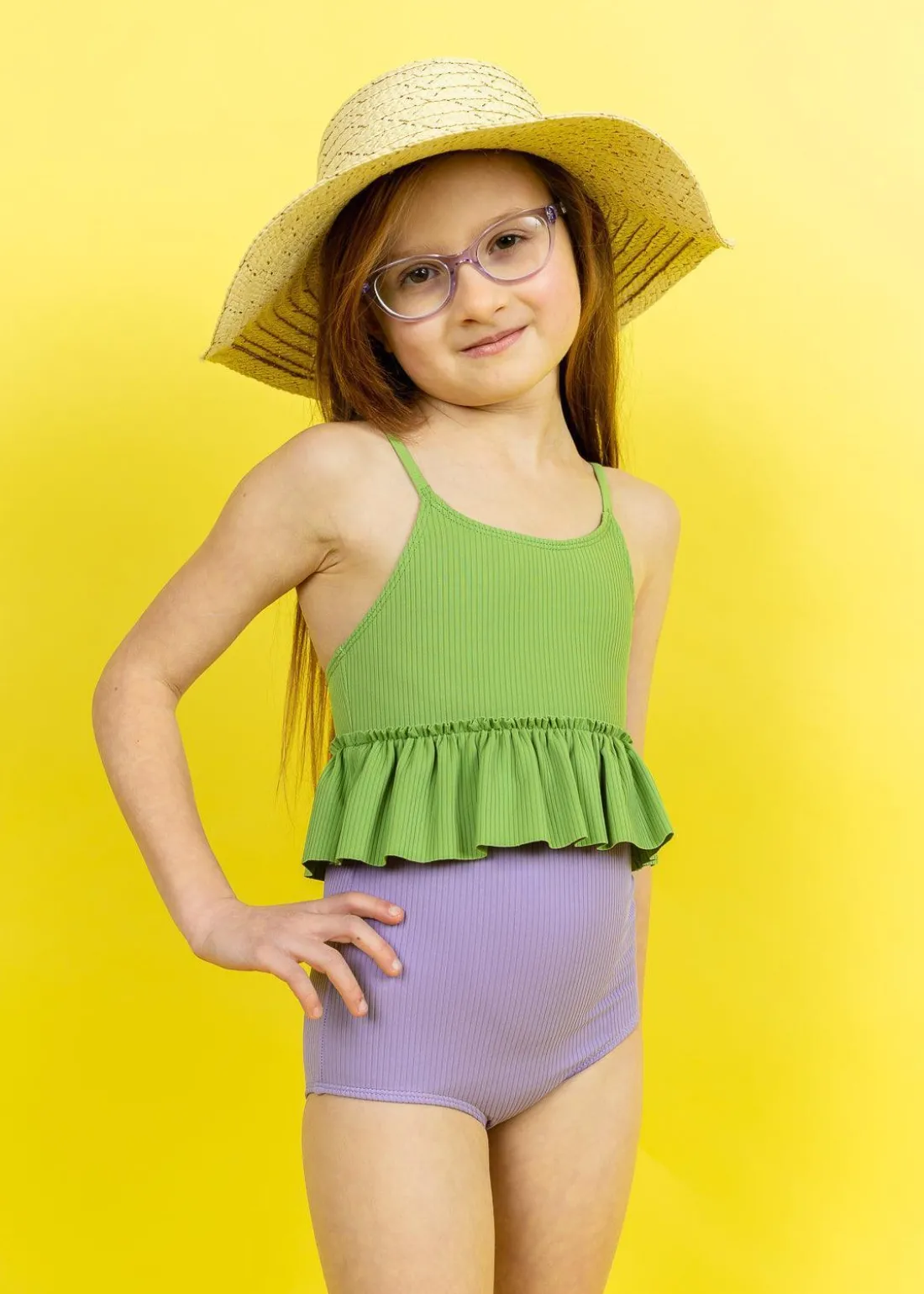 Kortni Jeane Ribbed Spring Green | Mini Peplum Top RibbedSpringGreen Discount
