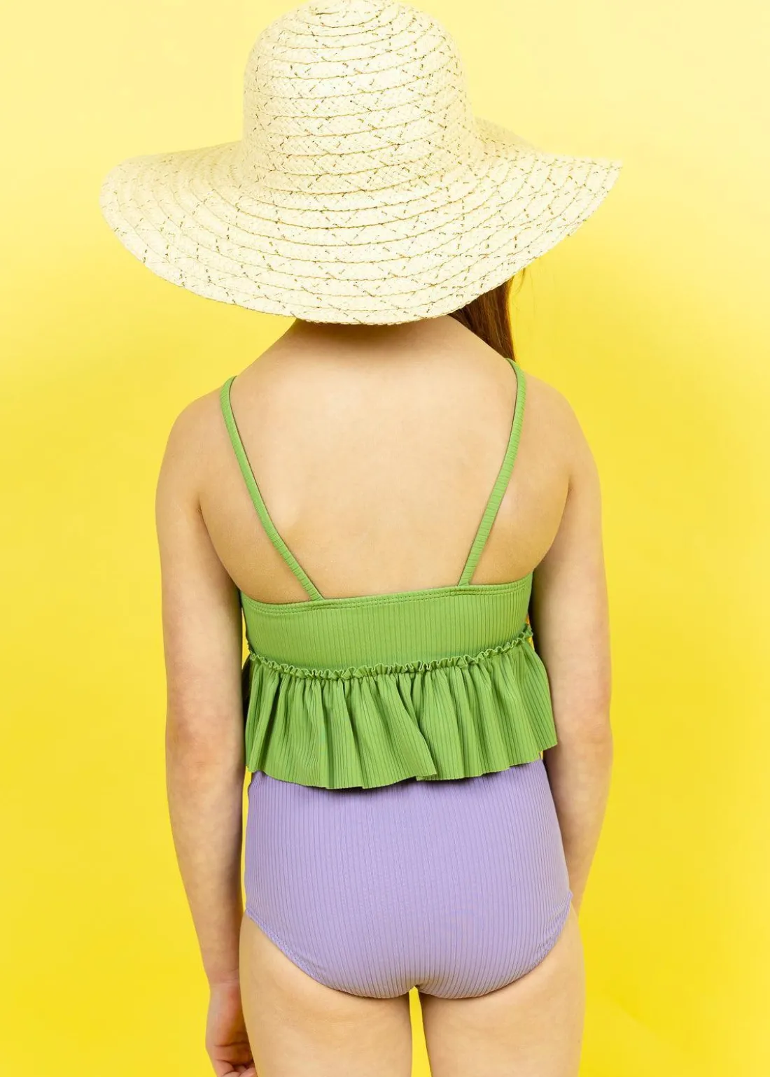 Kortni Jeane Ribbed Spring Green | Mini Peplum Top RibbedSpringGreen Discount