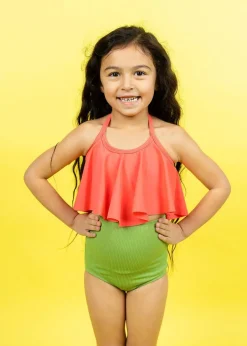 Kortni Jeane Ribbed Spring Green | Mini High-Waisted Bottoms RibbedSpringGreen Discount