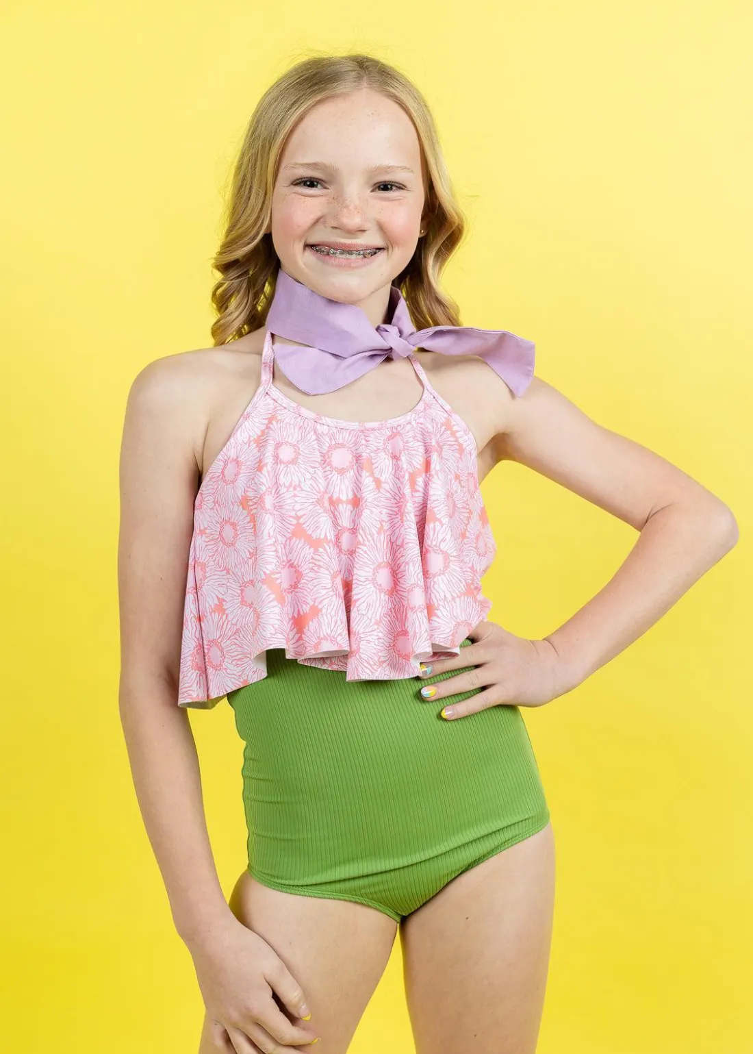 Kortni Jeane Ribbed Spring Green | Youth High-Waisted Bottoms RibbedSpringGreen Best